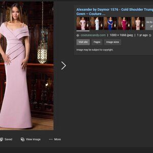 Alexander by Daymor - 1576 - Cold Shoulder Trumpet Evening Gown - Couture